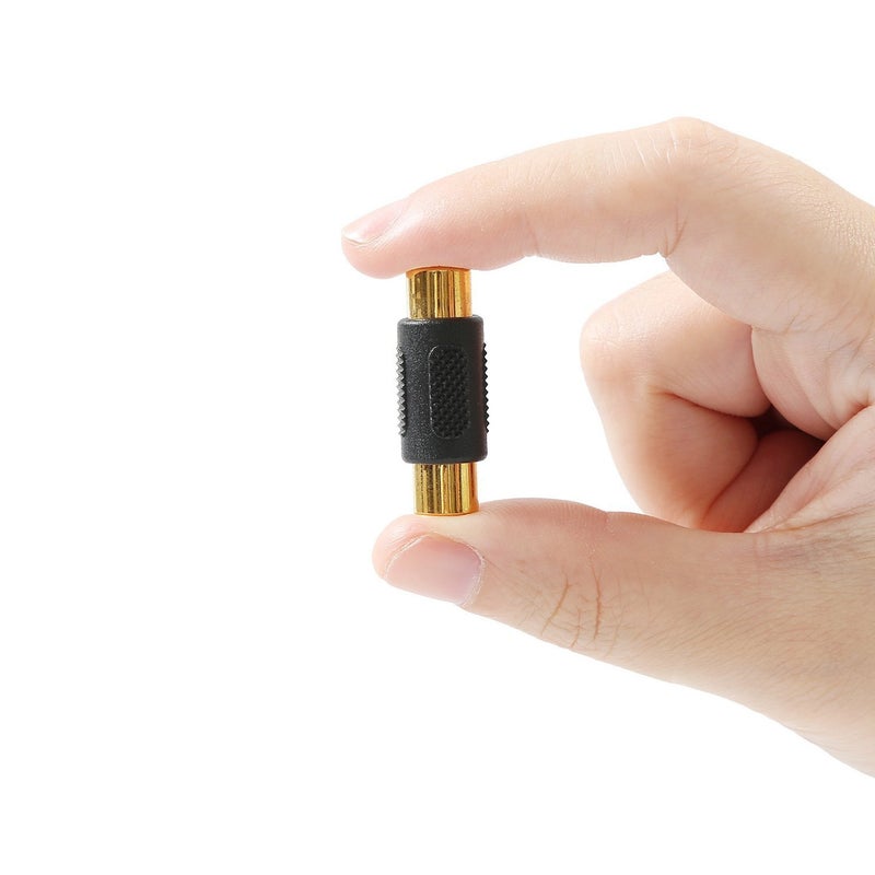 ELECTOP 10 Pack RCA Female to Female Coupler Audio Video Gold Adapter, for Phono, Speaker, RCA Cable, Amplifier - Image 4